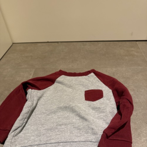 Langarmshirt grau/rot  Größe: 80, zu finden beim Stand 49 am Standort Flohkids Hamburg Nord