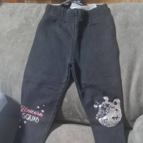 legging schwarz unicorn  Größe: 92, zu finden beim Stand 102 am Standort Flohkids Hamburg Nord